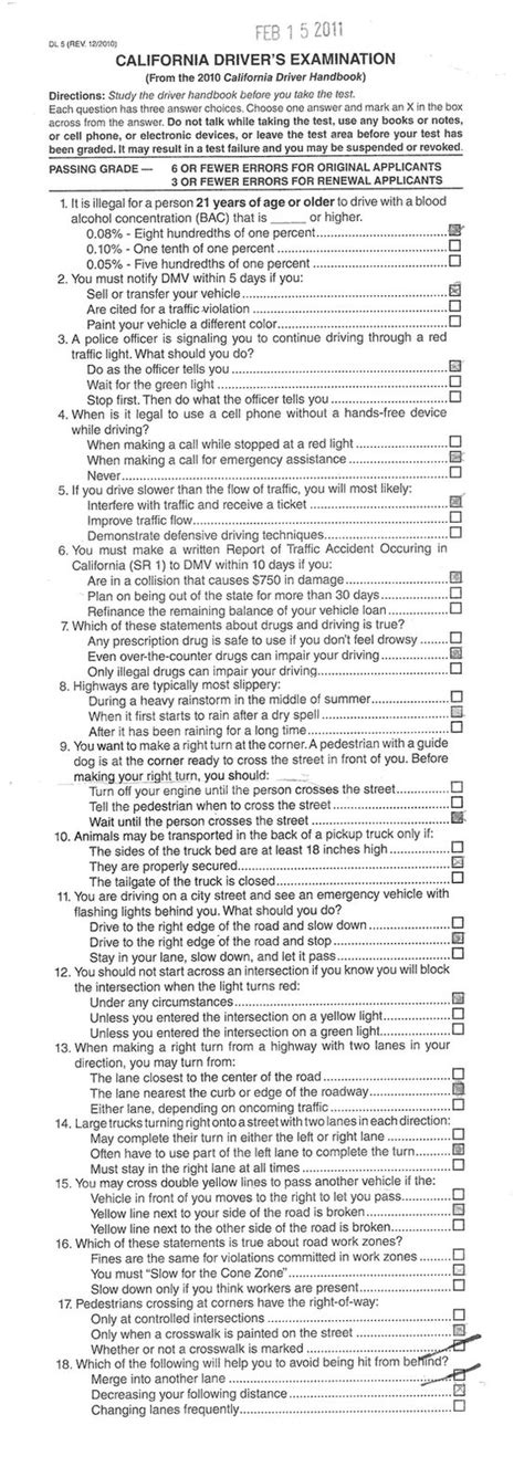 montana driving license test questions